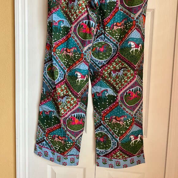 NWT PRINTFRESH Horses with Red Berries Cotton Long Pajama Set Size Medium - Picture 8 of 8